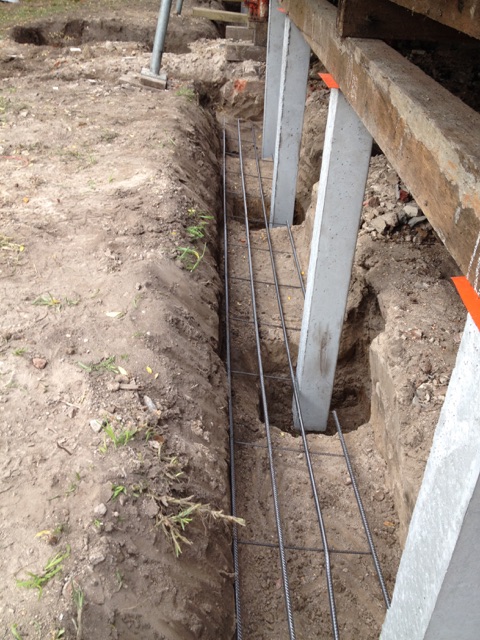 Restumping under verandah side view